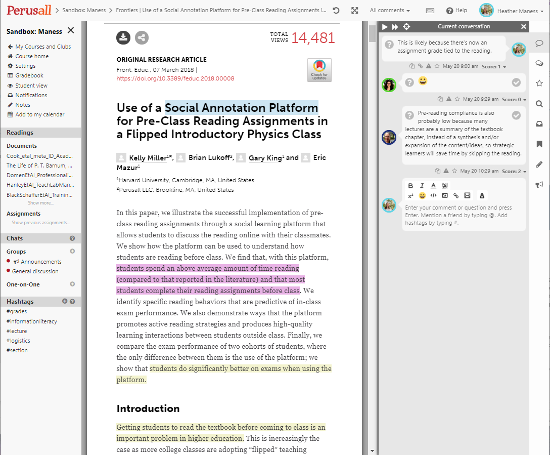 Perusall: New #EDTECH That's Worth Your Time