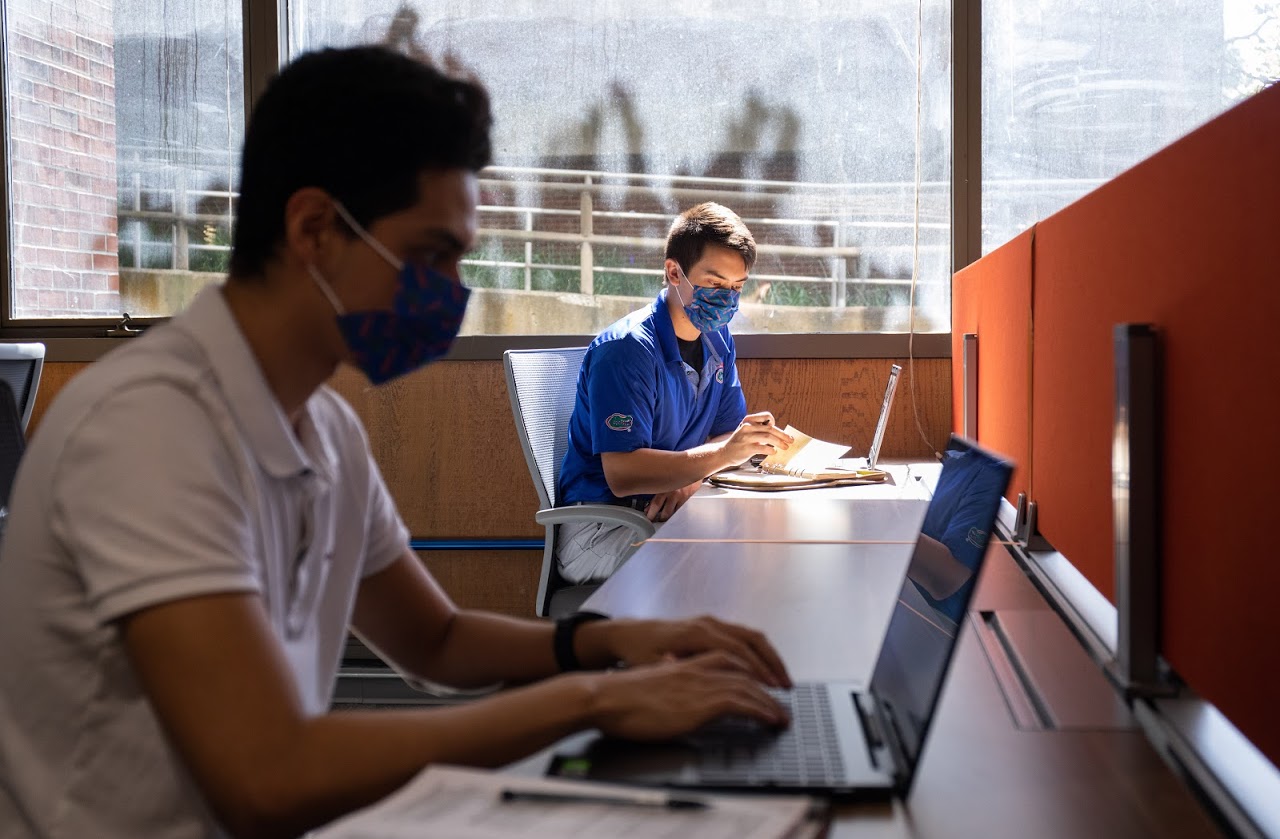 Student with laptop